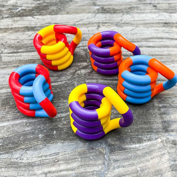 relax therapy anti stress toys hand sensory decompression twisted winding finger for kids autism dexterity training twine fidget to focus
